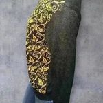 Liz Claiborne Vintage 80s Black Gold women’s sweater holiday 1st issue sz M Photo 1