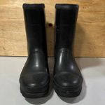 Sorel Joan Rain Short Gloss Waterproof Winter Boots Black Rubber Women's 9.5 Photo 3