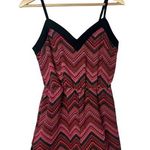 Missguided  Pink Chevron Sleeveless Romper 6 Photo 0