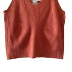 A New Day Burnt Orange Cropped Knit V-Neck Sleeveless Womens’ Tank Top L # 1507 Photo 3