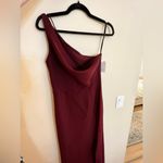 After Six  One-Shoulder Draped Cowl-Neck Maxi Dress Photo 4