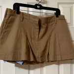 ZARA  Tan Pleated Mini Women's Skirt Photo 0