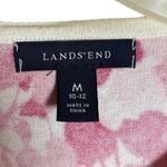 Lands' End Women’s Long Sleeve Floral Print Cardigan Pink/White Size Medium Photo 6