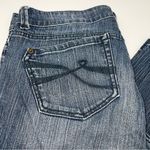 DKNY East Cropped Village Blue Denim Jeans Vented at the Hem w/Branded Button-8 Photo 1
