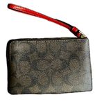 Coach $88 Retail NWT Brown and Red Wristlet Photo 5