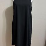 Adrienne Vittadini Halter Shift Dress Womens S Black LBD Classic Elegant Wedding Photo 0