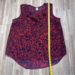 Terra & Sky Women's Plus Size Floral Sleeveless Top in Red and Blue Size 1X Photo 3