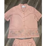 Vtg Alfred Dunner Women’s 2 Piece Set 10 Top And Skirt Pink Embroidered Floral Photo 1