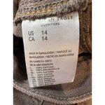 American Eagle Wide Leg Jeans Women's 14 Brown Cropped Button Fly Front Pockets Photo 8