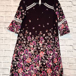 Floral woman’s Dress in‎ Black and Pink Size 14 Photo 0