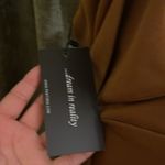 Pantora "Lisa"Draped Strapless Gown Formal Party Dress Tan Size M Photo 4