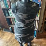 Evereve Peyton Jensen gray camo XS sleeveless knit mini dress Photo 1