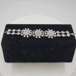 Vintage Womens Silver Tone Crystals‎ Rhinestone Bracelet Bridal Accessories Photo 1