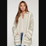 Lovestitch  Baja Beach Cardigan - Ecru Stripe M/L Photo 1