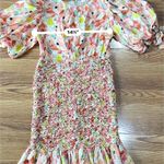 BYTIMO peach Shirred floral Photo 5