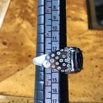 Natural Star Ruby Moissanite Sterling Silver Ring Purple Size 6 Photo 5