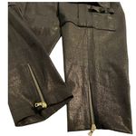 Alice + Olivia  Metallic‎ Cropped Pants Size 0 Made in New York City Photo 4