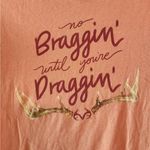 Delta Womens hunting funny graphic t-shirt size medium loose fit peach Photo 1