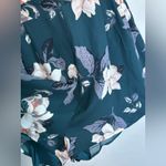 ASTR The Label Deep V Neck Teal Multi Floral Print Romper Size M Photo 4