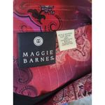 Maggie Barnes Women's Red Purple Paisley Button Down Blouse Top 32W Plus Photo 4
