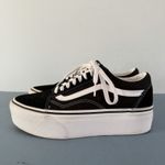 Vans Old Skool Stackform Black Suede Platform Sneaker Shoes Photo 4