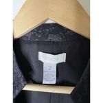 Chico's  Womens Size 2 US Large Blazer Black One Button Lace Accents Long Sleeve Photo 5