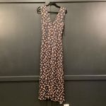 Self Portrait A line Sleeveless Floral twist front ruffle midi maxi Dress size 2 Black Photo 4