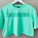 Gymshark Cropped Active Wear Tee Green Sz Small Photo 7