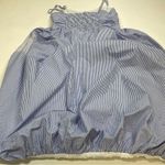 Sea NY Striped Poplin Balloon Hem Midi Dress Size 10 Blue Photo 3