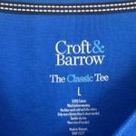 Croft & Barrow The Classic Tee Women's LS crewneck top Royal Blue size L Photo 1