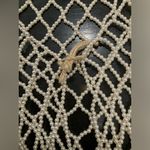 VINTAGE FAUX PEARL BEADED SHRUG VEST Size M Photo 1