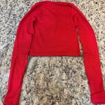 BDG  Red Long Sleeve Crop Top Photo 4