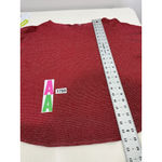 Womans Villa Milano Red Silver Long Sleeve Pullover Oversized Sweater XL NWT Photo 6