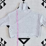 SER.O.YA Fae Distressed Turtleneck Sweater in Silver Size L Photo 7