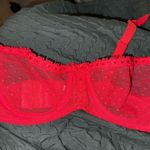 Red lace bra Size 32 B Photo 0