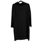 Talbots  Sweater Dress Long Sleeve Cowl Neck Merino Wool Blend Black SIze Medium Photo 1