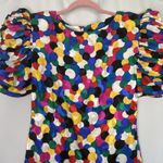 Raul Blanco Nan Duskin Size 10 Silk Colorful Polka Dot Ruffle Party Dress VTG Photo 1