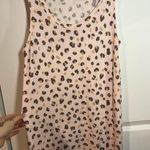 Nottibianche Sleep Gown Dress in Pale Pink Light Brown Cheetah Print Size Medium Photo 4