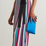 Rebecca Vallance Metallic Stripe Knit Maxi Dress Belted NWT Size M Pink Photo 0