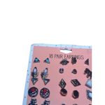 18 Pair Pierced Earring Set Western Pearl Geometric Shape Animals Photo 5