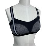 Lululemon Cross Strap Bralette Sports Bra Top Black Reflective Gray size‎ 4 Photo 0