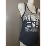 Genuine Merchandise New York Yankees Tank Top Womens Small Gray Navy MLB Baseball Racerback Photo 1