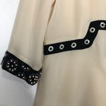 Nanette Lepore Beaded Silk Blouse HAS STAIN Small Photo 3