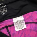 Nike Running Printed Abstract Cropped Leggings Pink Purple Black Size Medium Photo 5
