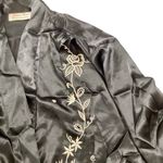 Judith Hart Short Satin Robe Black Photo 2