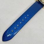 Gossip women gold tone case 41mm quartz analog blue leather band running Photo 4