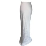Norma Kamali Bias Obie Skirt in Snow White Small New Womens Satin Long Maxi Photo 5
