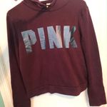 PINK - Victoria's Secret Pink Burgundy Hoodie Size Medium  Photo 2