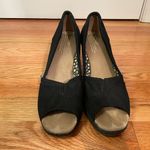 Toms  Black and Tan Wedge Shoes Photo 1