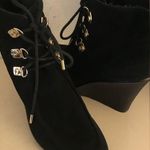 C. Wonder women black suede wedge boots US 7.5 Photo 6